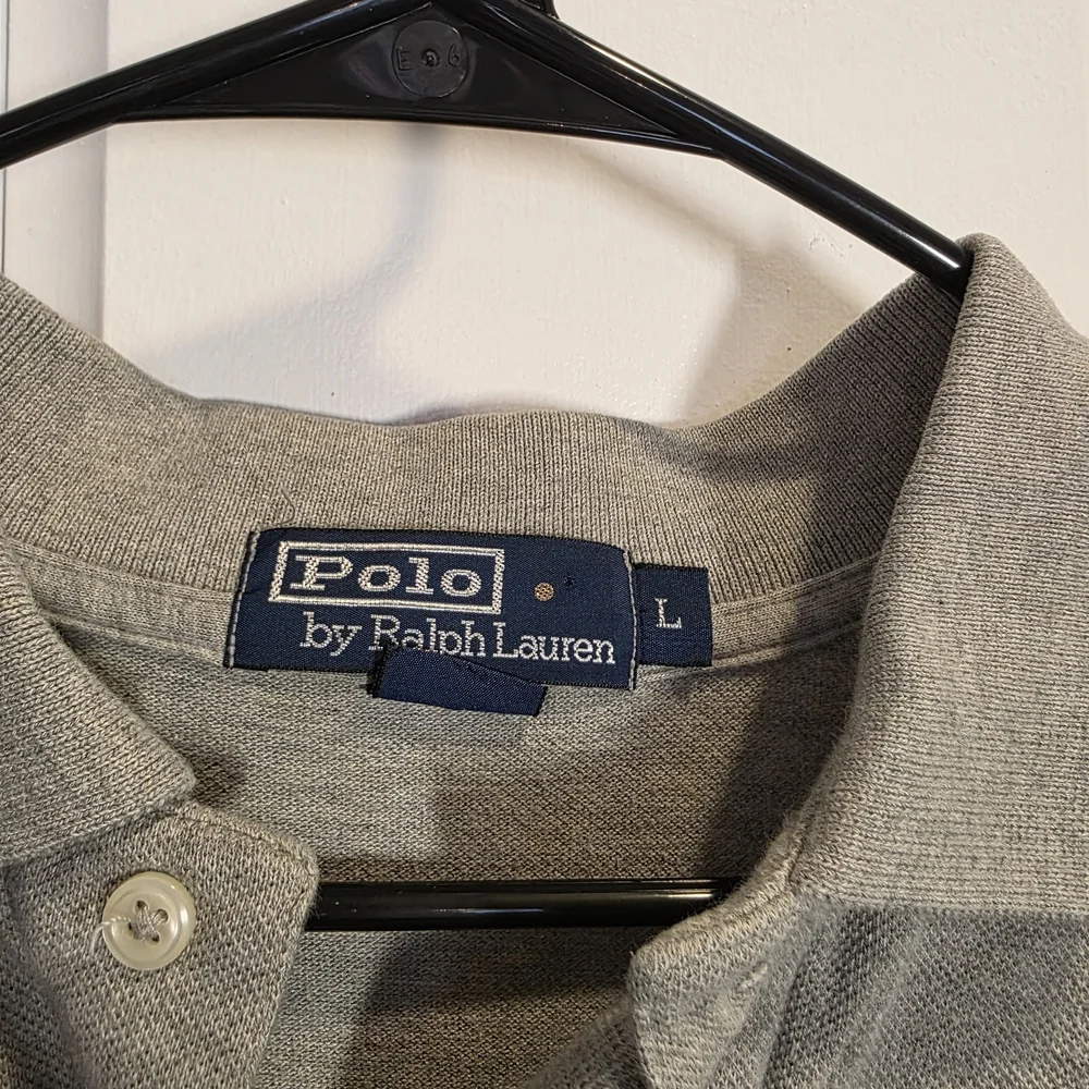 Polo Ralph Lauren Gray Polo Shirt Size L Classic Fit Pony Logo Preppy Cotton